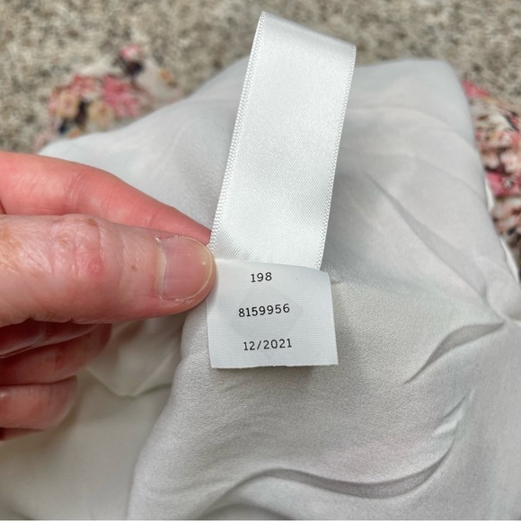 1.State Floral Ruffle Smocked Waist Keyhole Back Tiered Mini Dress XXS - Picture 9 of 12